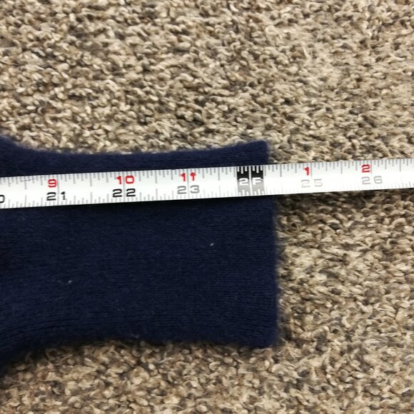 Blarney Woollen Mills Sweater 100% Cashmere V Neck Pullover Blue Womens Large - Picture 7 of 10